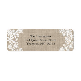 Returetiketter för Lacy Winter-Helgdag Returadress Etikett