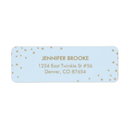 Returetiketter för Lilla stjärna | Blå Returadress Etikett