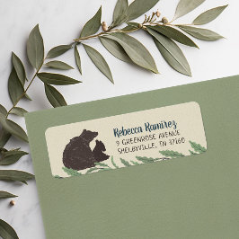 Returetiketter för Little Bear Baby Shower Returadress Etikett