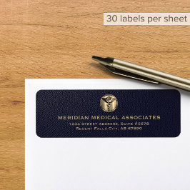 Returetiketter för medicinsk praxis returadress etikett
