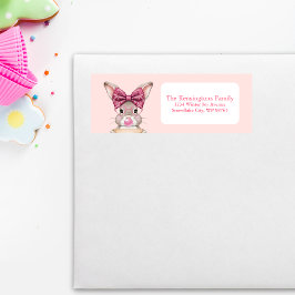 Returetiketter för Påskhare av anpassningsbar Returadress Etikett