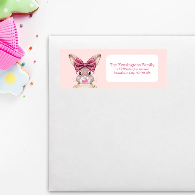 Returetiketter för Påskhare av anpassningsbar Returadress Etikett (Custom Easter Bunny Return Address Labels)