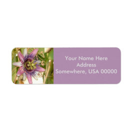 Returetiketter för Passionsblomma Returadress Etikett