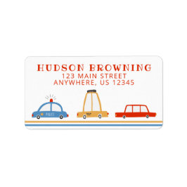 Returetiketter för Personlig av Cute Cars Adressetikett