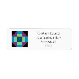 Returetiketter för personlig av snabbblock returadress etikett