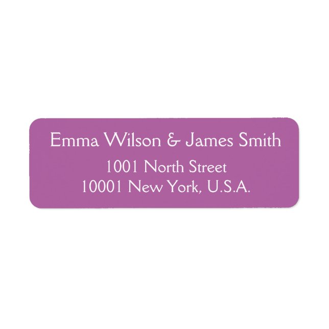 Returetiketter för strålande Orchid-Personlig Returadress Etikett (Framsidan)