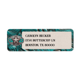 Returetiketter för Studenten-kuvert för westernt l Returadress Etikett