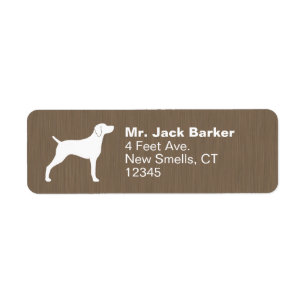 Returetiketter för Weimaraner hundSilhouette Returadress Etikett
