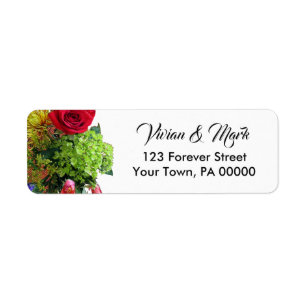 Returetiketter från Fresh Garden Bouquet Returadress Etikett