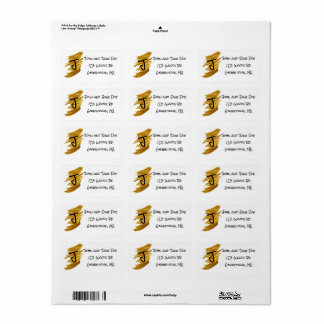Returetiketter Guld Adressetikett