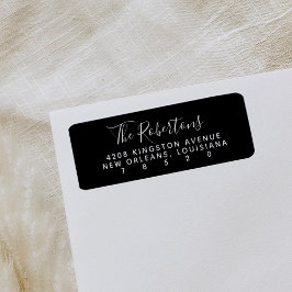 Returetiketter i Black Script Namn Returadress Etikett