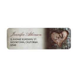 returetiketter i det gamla ryska bröllop träd returadress etikett