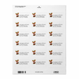 Returetiketter i jultomten Corgi Adressetikett