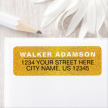Returetiketter i Luxury Golden Business Namn