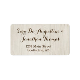 Returetiketter i Rustic Wood Bröllop Adressetikett