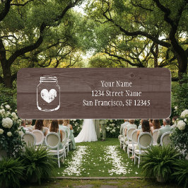 Returetiketter i Wood land chic Mason burk Returadress Etikett