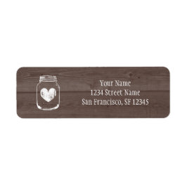 Returetiketter i Wood land chic Mason burk Returadress Etikett