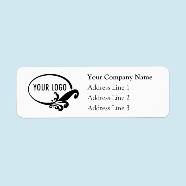 Returetiketter med Anpassningsbarnas Logotyp Returadress Etikett (MISOOK Simple Return Address Label with Logo)