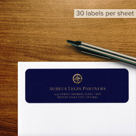 Returetiketter med Compass-Logotyp Returadress Etikett