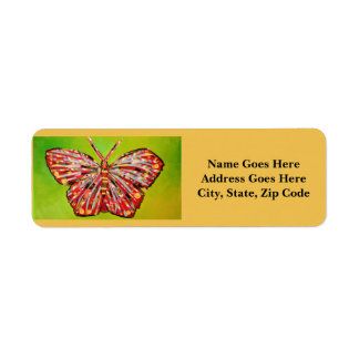 Returetiketter med Coola Butterfly Returadress Etikett