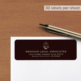 Returetiketter med Logotypen Rättslig skala Returadress Etikett