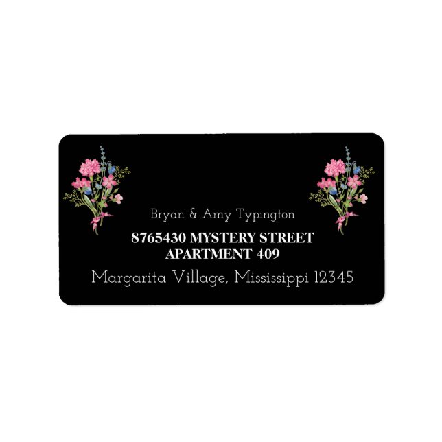 Returetiketter med spruta adressetikett (Framsidan)