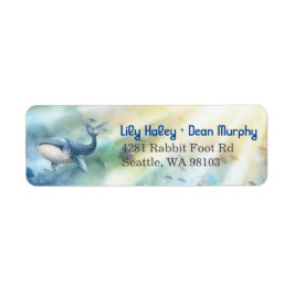Returetiketter under Sea Baby Shower Returadress Etikett