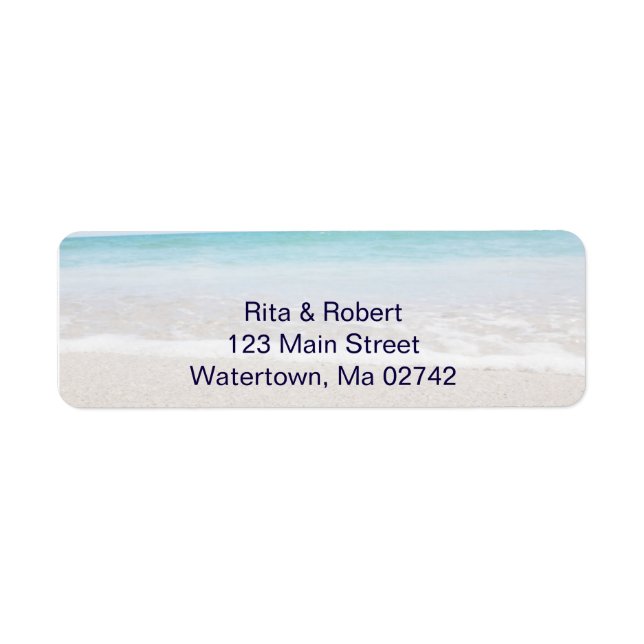 Returetiketterna bröllop - Oceanen Returadress Etikett (Framsidan)