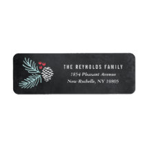 Returetiketterna Chalkboard Gräs och Berries