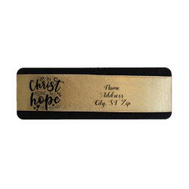 Returetiketterna guld jul returadress etikett