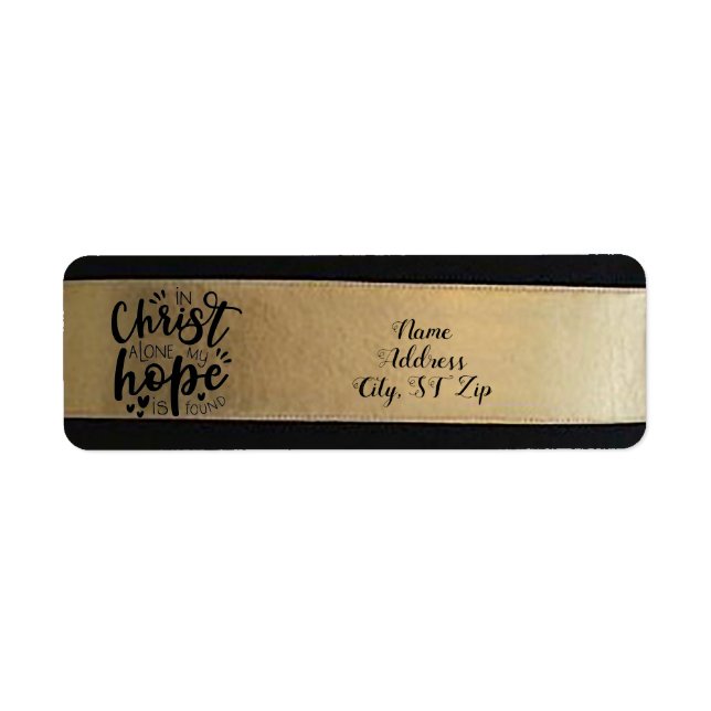 Returetiketterna guld jul returadress etikett (Framsidan)