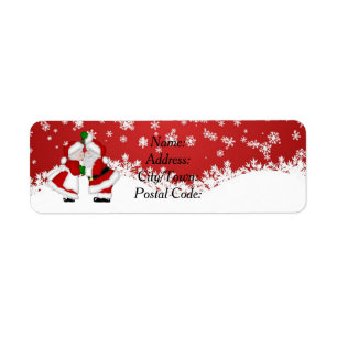 Returetiketterna Mistletoe Santa Returadress Etikett