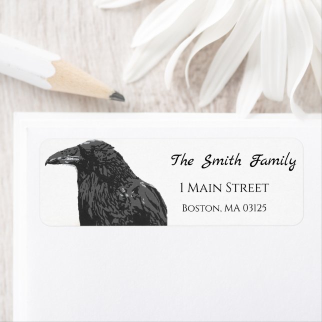 Returetiketterna Raven Returadress Etikett (Insitu)