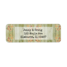 Returetiketterna Rustic Wood Coral Ro Returadress Etikett