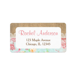 returetiketterna shabby chic adressetikett