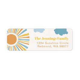 Returetiketterna sol returadress etikett