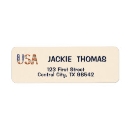Returetiketterna USA flagga Returadress Etikett