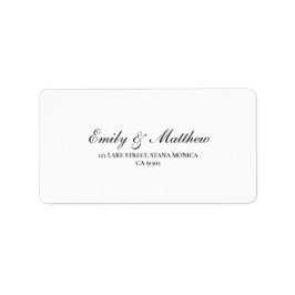 Returetiketterna Vita Bröllop Adressetikett