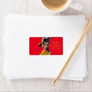 Returetiketters Solros Fireman Adressetikett
