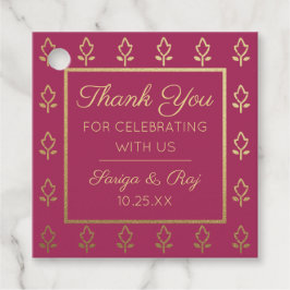 Returgåva från guld Glitter, nedre Bröllop Gåvor Etiketter