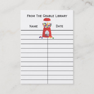 Returkort för Bublegum Maskin Bok Visitkort