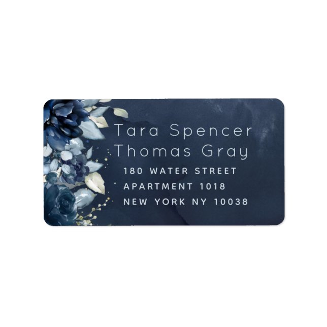 Returkuvert för Cascading Ro Bröllop OSA-etikett Adressetikett (Framsidan)