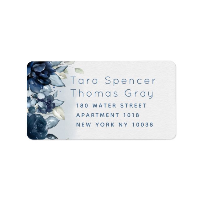 Returkuvert för Cascading Ro Bröllop OSA-etikett Adressetikett (Framsidan)