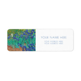 RETURN ADDRESS-ETIKETT IRISES 1889 Van Gogh Returadress Etikett