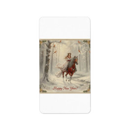 Return Address Label "Happy New Year!" Adressetikett