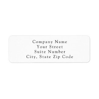 Return Address Label Minimal Simple Elegant White Returadress Etikett