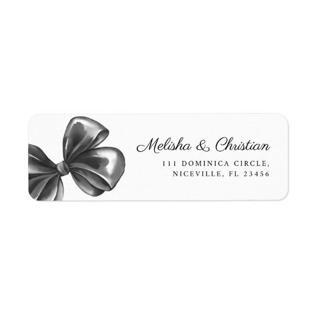 Return Address Label Wedding. Returadress Etikett (Framsidan)
