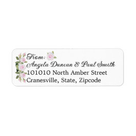 Return Address Labels Soft Pink Roses Returadress Etikett