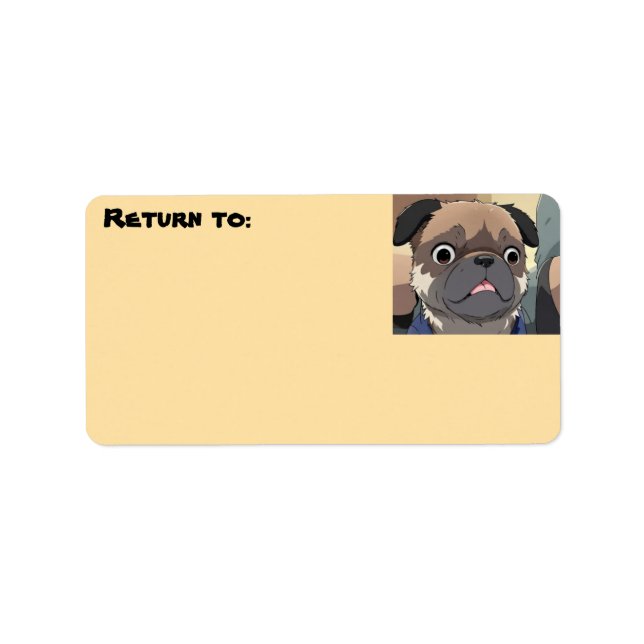 return label pug adressetikett (Framsidan)