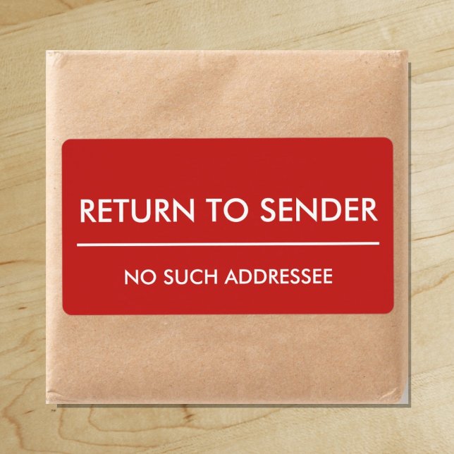 Return to Sender / Ingen sådan adressat Fraktsedel ("Everyday is abundantly beautiful." 
Sincerely Best Wishes from Lucky Design World)